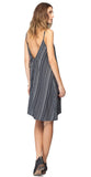 Gentle Fawn Aperture Stripe Low Back Dress | Carbon Stripe