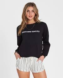 Billabong Women's Feeling Salty Sweatshirt | Black