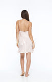 INDAH Vivid Printed Lace Up Front Mini Dress | Nude Blur