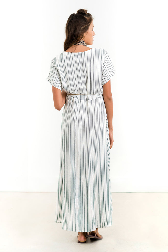 Saltwater Luxe Bombshell Maxi Dress | Black Stripe