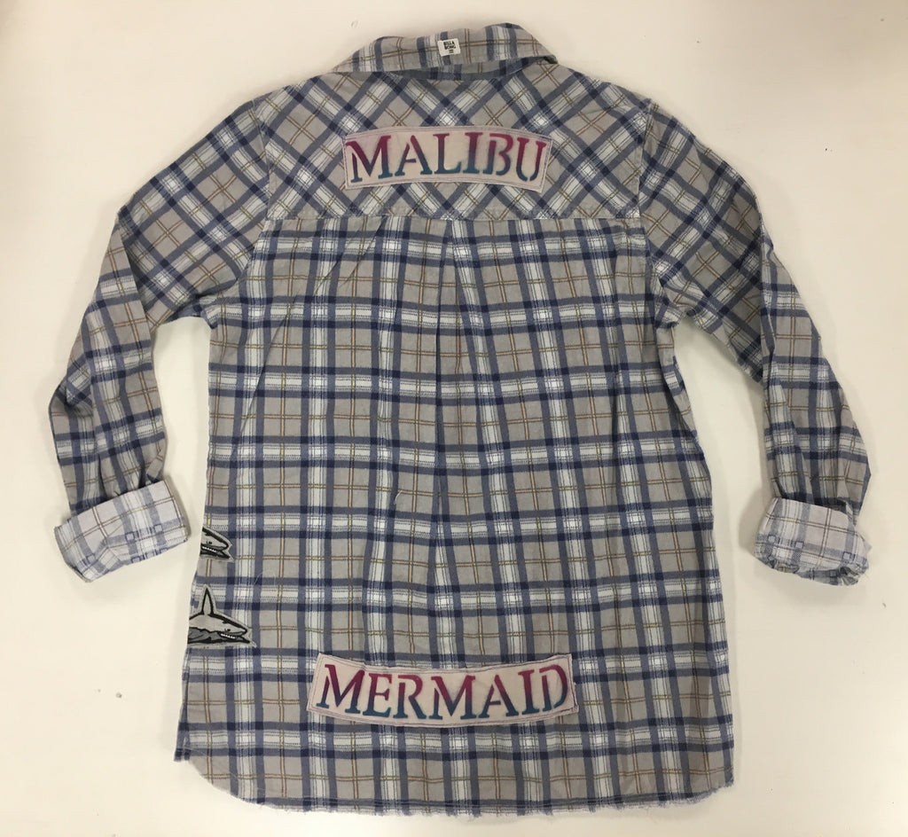 ONE OF A KIND Malibu Mermaid Patchwork Flannel (Billabong)
