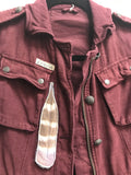 MOJO MEDICINE ONE OF A KIND MALIBU JACKET| Free People Not Your Brother's Surplus Jacket | Wine XS