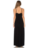 Indah Uma Pleat & Button Maxi Dress | Black | Venice | SALE