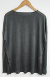 Nanavatee Linen Long Sleeve T-Shirt | Charcoal