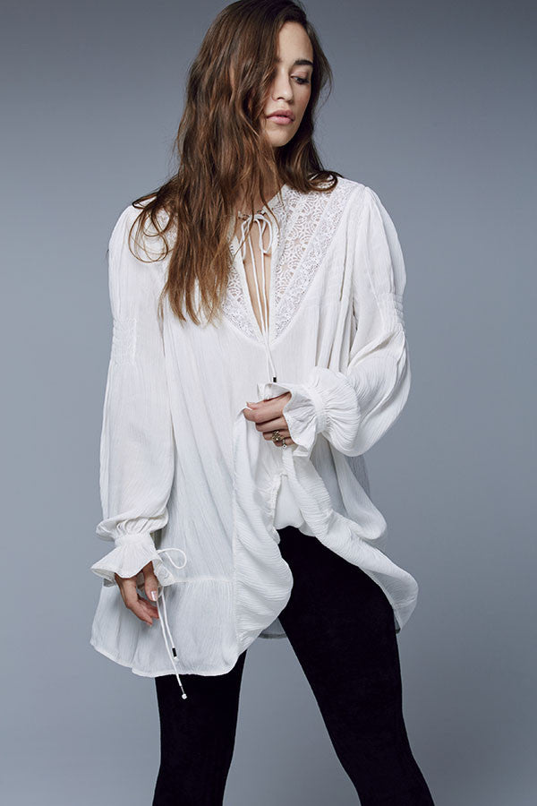Free People One Night Victorian Tunic | Ivory