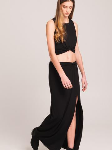 Press Knotted Skirt | Black