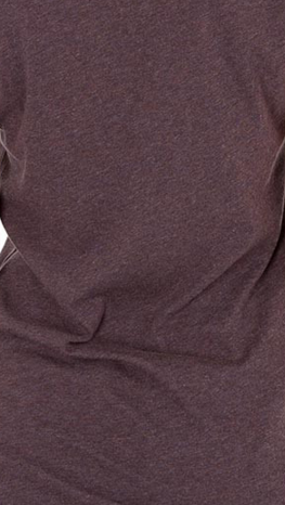 Bobi High Slit T-Shirt | Eggplant Heather