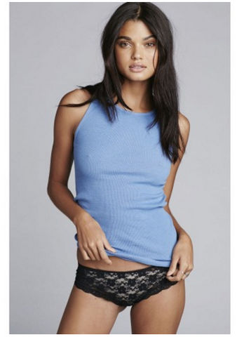 Free People High Neck Muscle Tank | Blue
