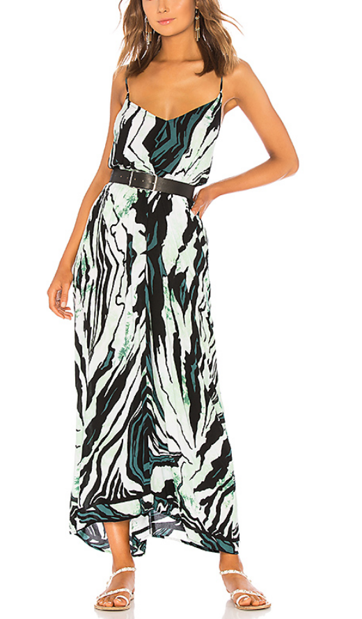 Indah Nala Maxi Dress | Teal/Tiger Print