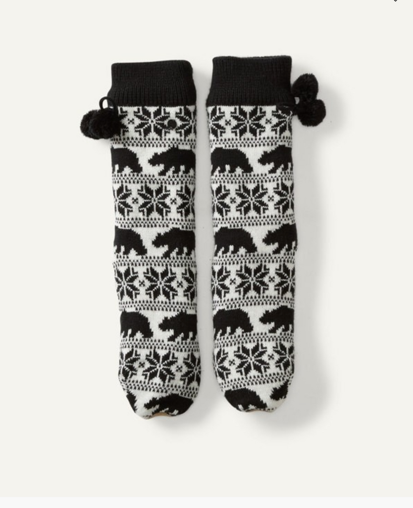 Billabong Women's Winter Bear Socks | Off Black