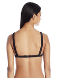 Billabong Women's Line Up Fixed Tri Bikini Top | Black, Seashell