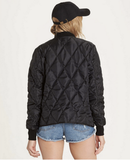 Billabong Women's Ivory Valley Quilted Bomber Jacket | Black
