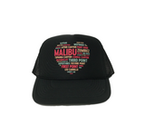 Heart OF MALIBU BEACHES Trucker Hat by PCA | Black | Navy