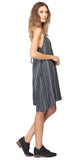 Gentle Fawn Aperture Stripe Low Back Dress | Carbon Stripe