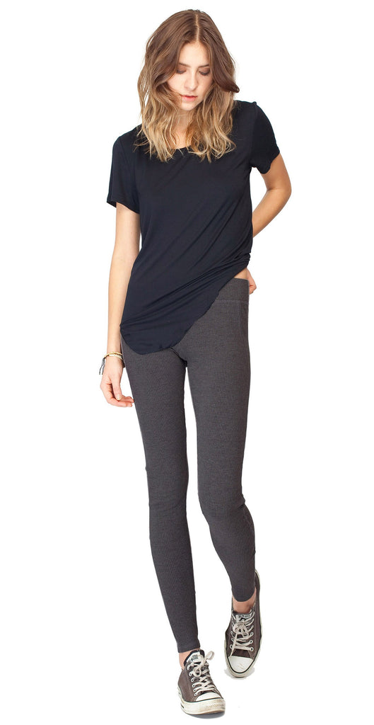 Gentle Fawn Pisces Ribbed Leggings | Black