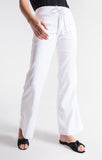 Level 99 Violette High Rise Linen Wide Leg Lounge Pant | Optic White