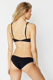 Frankies Bikinis Alana Ribbed Bikini Top | Black