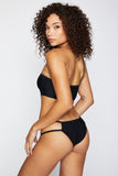 Frankies Bikinis Jaymi Ribbed Bikini Bottom | Black