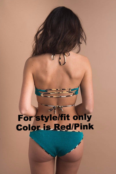 Indah Libre Reversible Bikini Bottom | Red/Pink | Sale