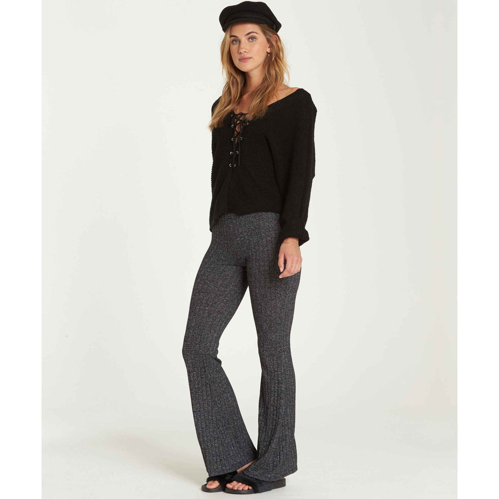 Billabong Women's Only Dreamin Knit Flare Pant Pant | Charcoal