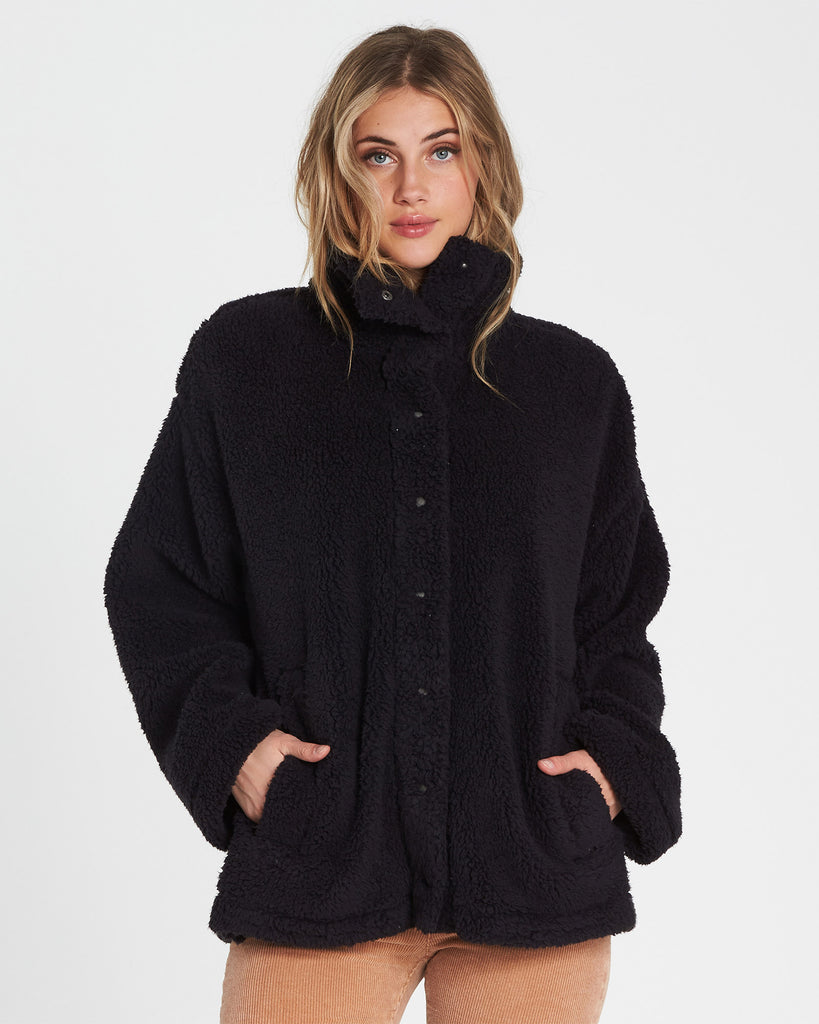 Billabong Women's Cozy Days Oversized Sherpa Jacket