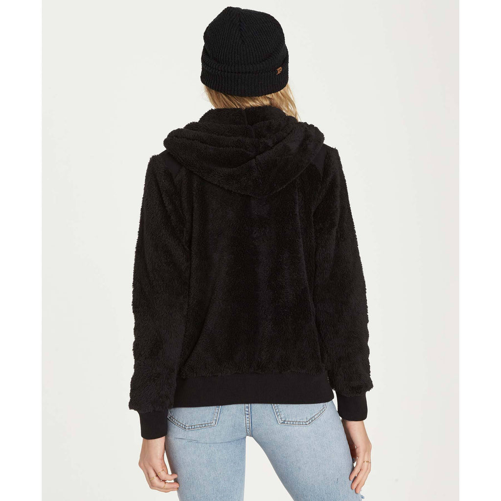 Billabong Women's Cozy Down Luxe Butter Fleece Zip Up Jacket | Black