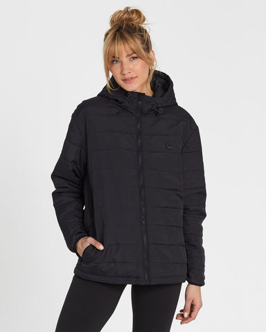 Billabong Women's A/DIV Transport Puffer Jacket | Black, Military