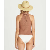Billabong Women's Find The Sun Halter Sweater Tank | Sand Dune, White Cap