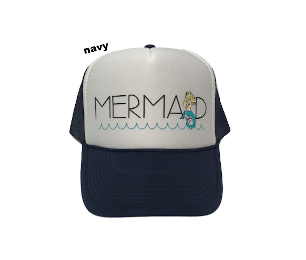 PCA MALIBU MERMAID Trucker Hat | Navy | Pink