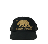 REPUBLIC OF MALIBU Sparkle Trucker Hat by PCA | Black/Gold