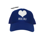 HEART OF MALIBU Trucker Hat by PCA | Navy | Royal Blue | Green | Black/Red | Black/Purple