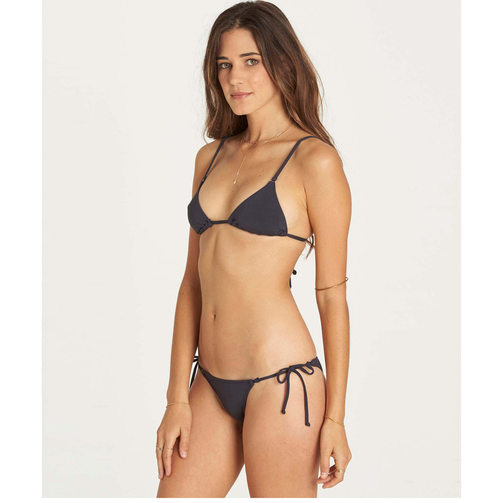 Billabong Women's Sol Searcher Tie Side Isla | Bitsy Cut Bikini Bottom | Black Sands & Blue Bayou